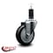 Service Caster 4'' Black Poly Wheel Swivel 1-1/4'' Expanding Stem Caster SCC-EX20S414-PPUB-BLK-114 - alternate 3